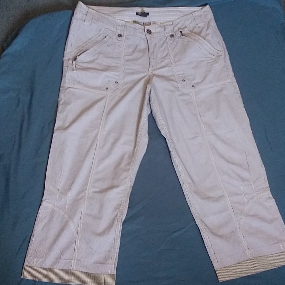 Blue and white stripped pants